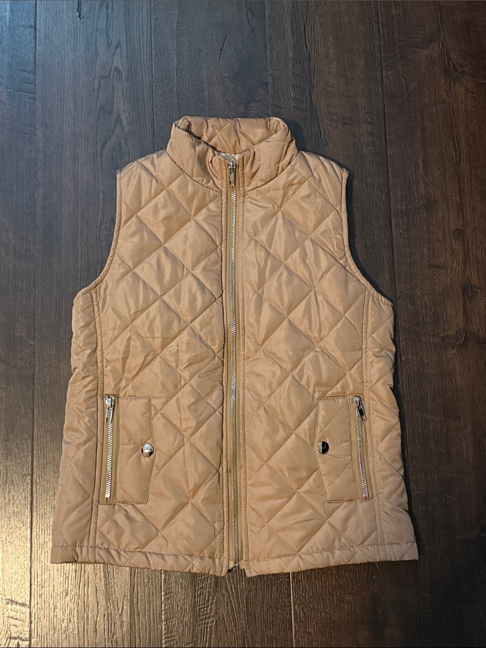 Amazon Kids Quilted Vest in Tan